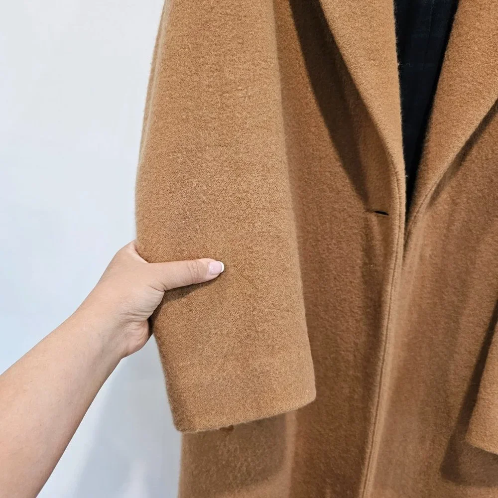 Marc by Marc Jacobs Camel Colored Wool & Angora/Rabbit Hair Classic Coat size S - Picture 7 of 16